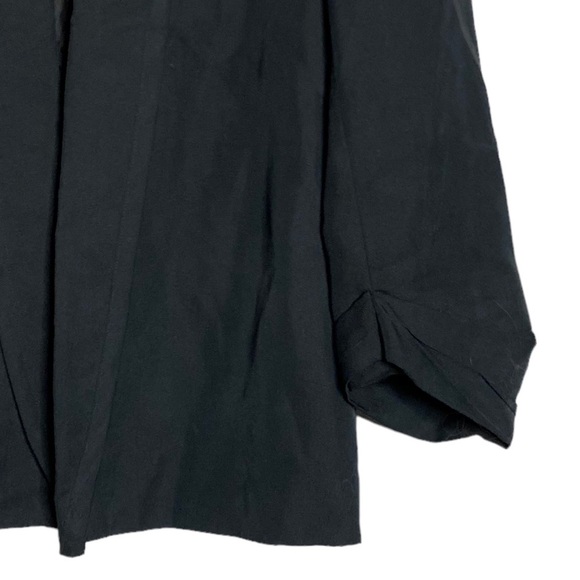 Express Black Lined Long Sleeve Open Front Folded Sleeves Blazer 2 - Picture 7 of 14